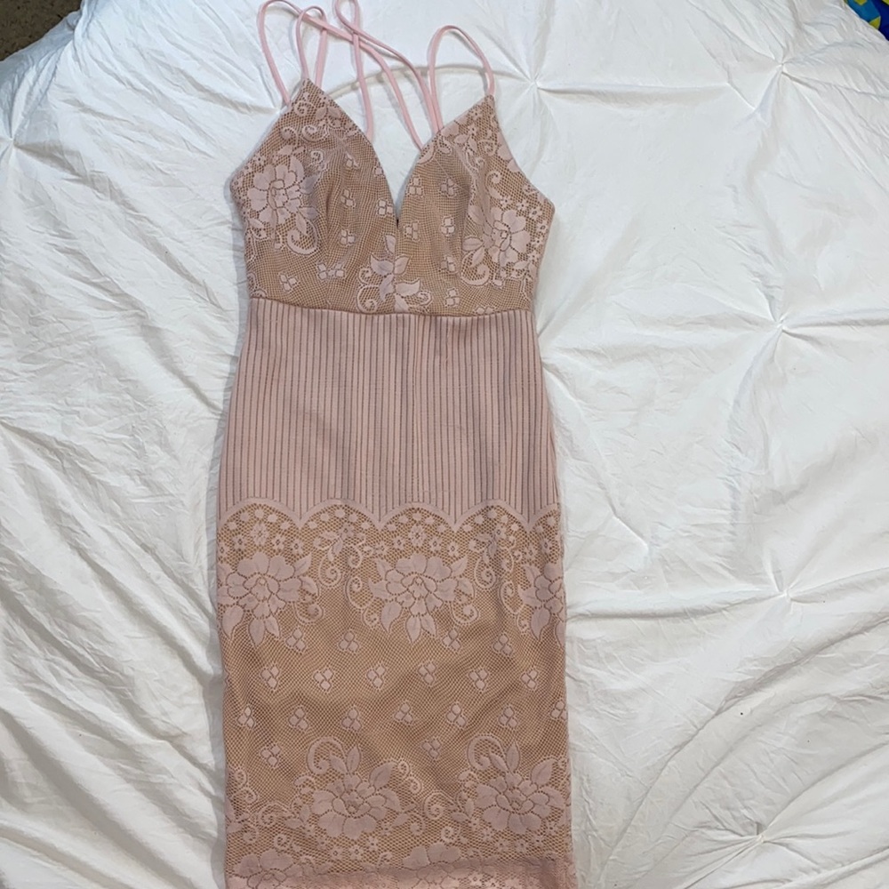 Blush & Tan dress